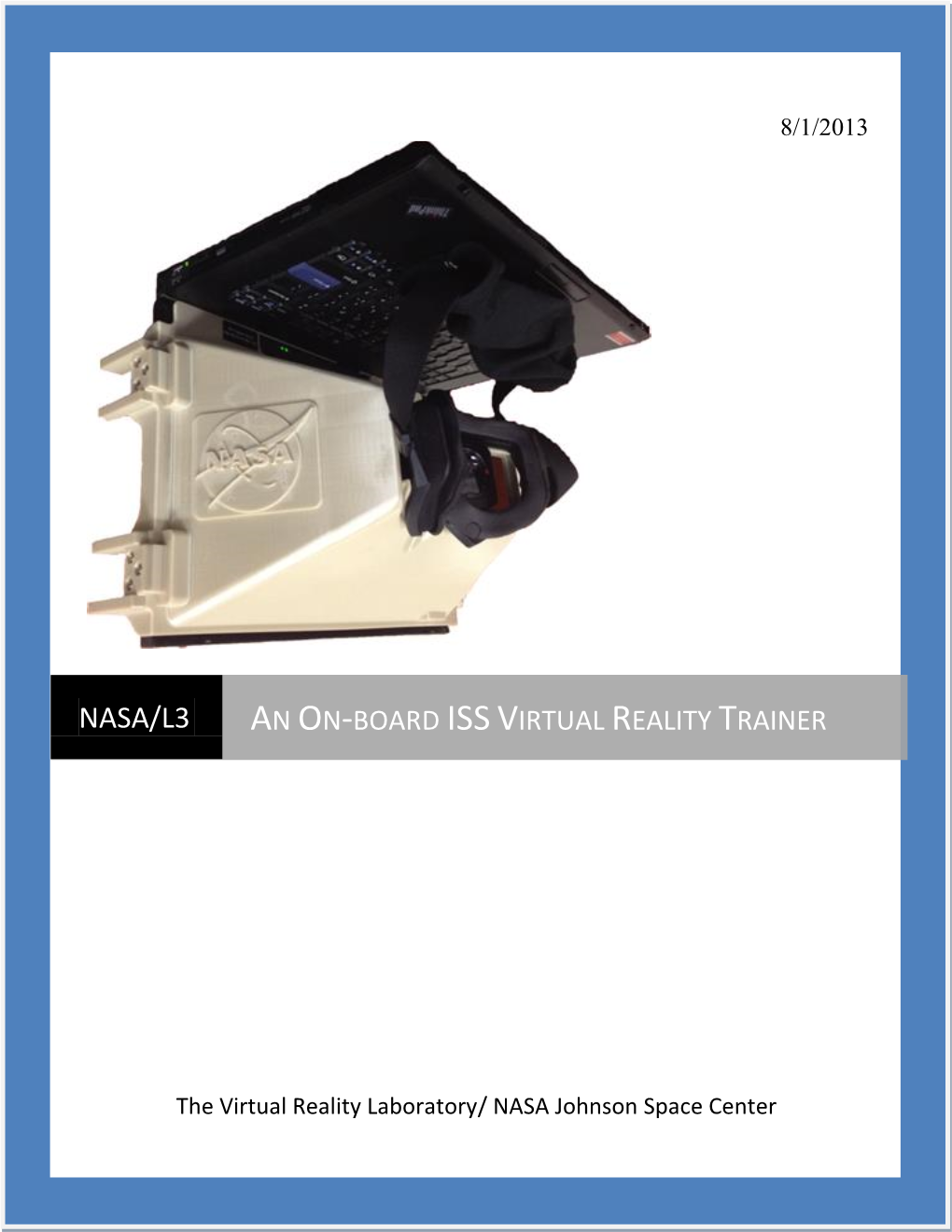 An On-Board Iss Virtual Reality Trainer