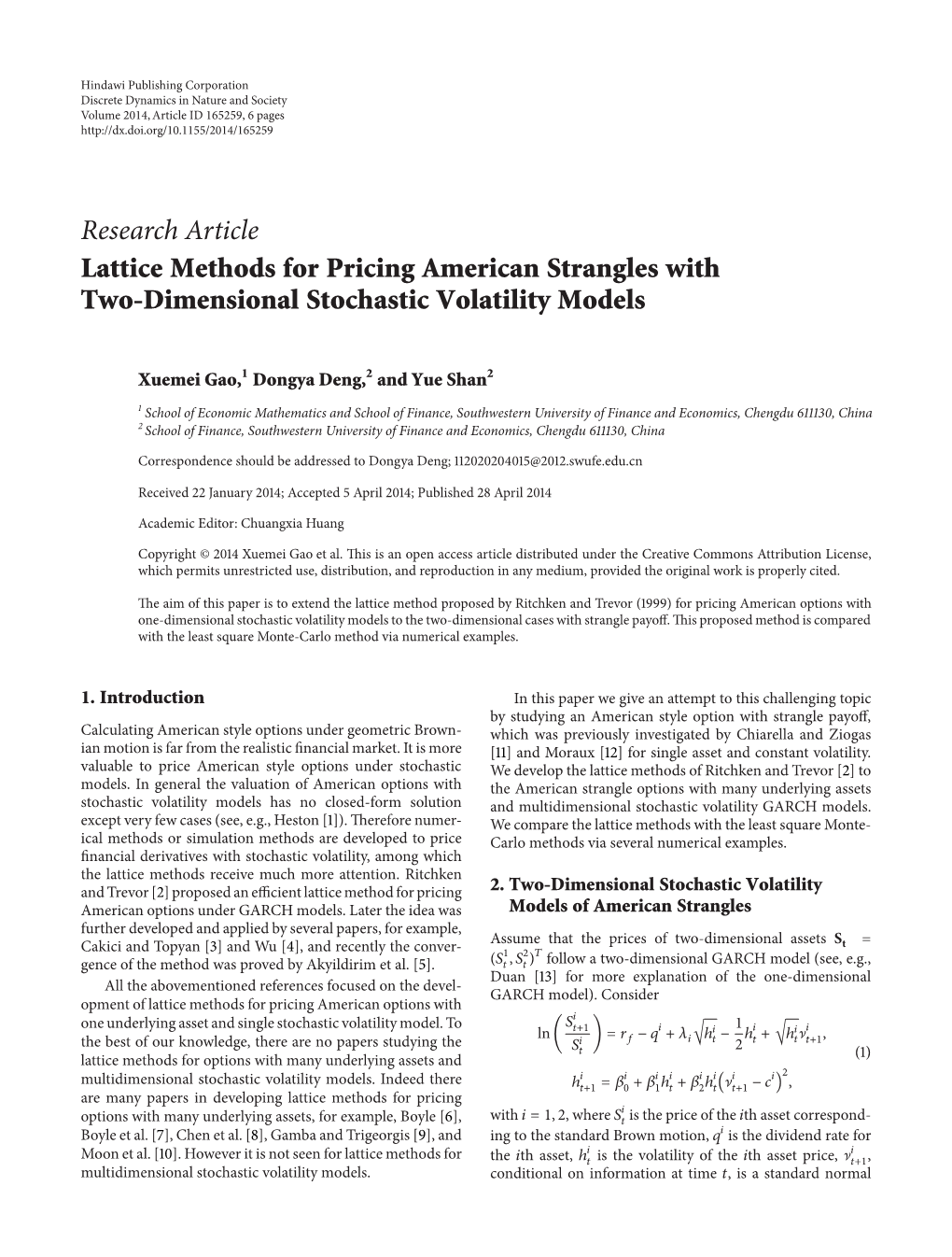 Lattice Methods for Pricing American Strangles with Two-Dimensional Stochastic Volatility Models