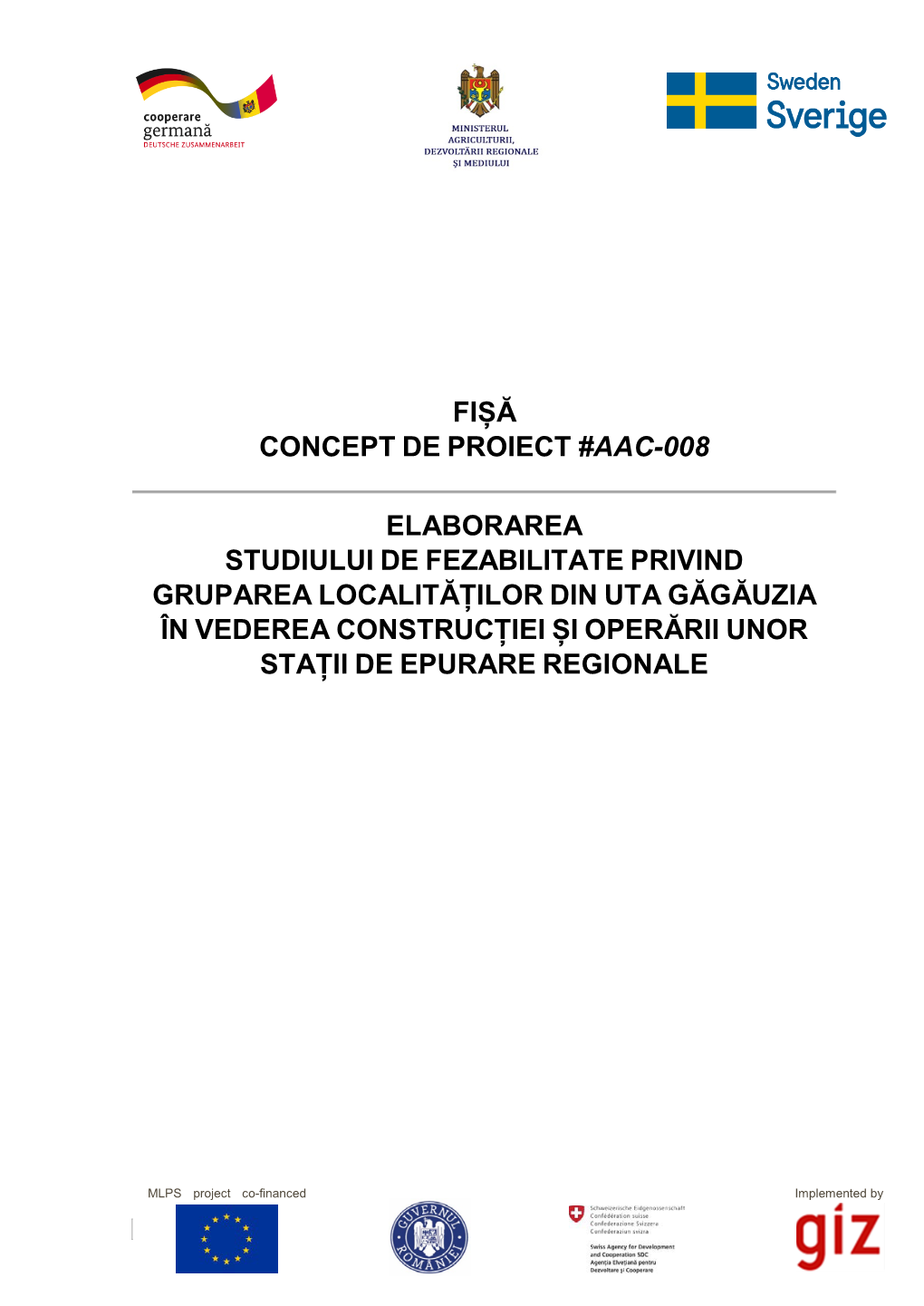 Fișă Concept De Proiect #Aac-008 Elaborarea