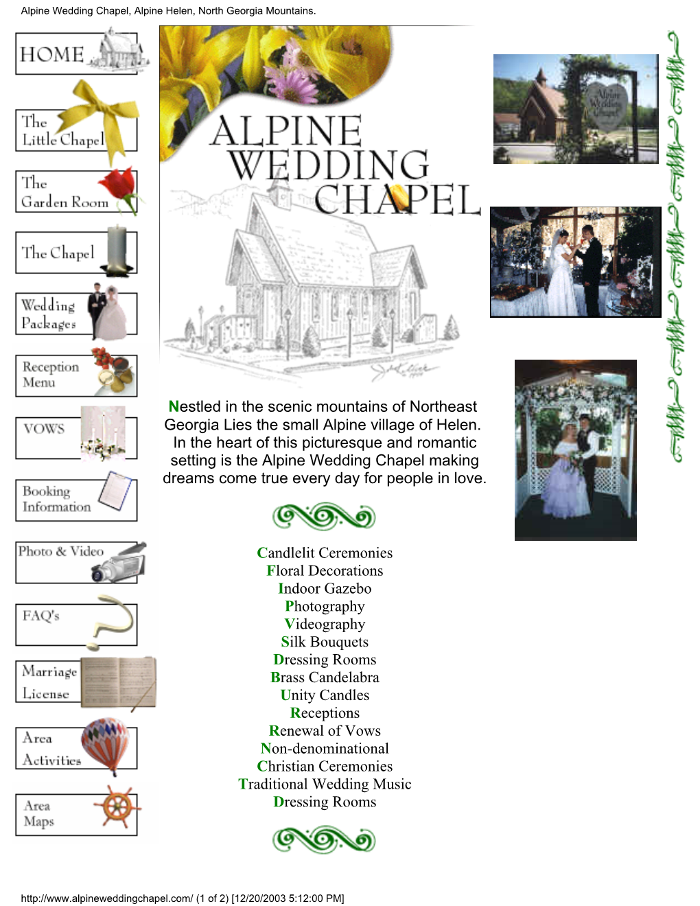 Alpine Wedding Chapel, Alpine Helen, North Georgia Mountains