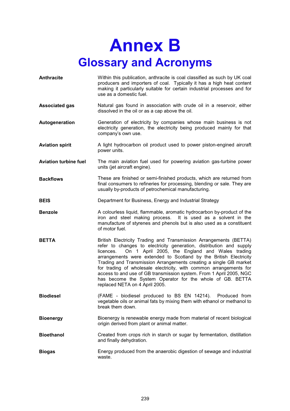 Annex B Glossary and Acronyms