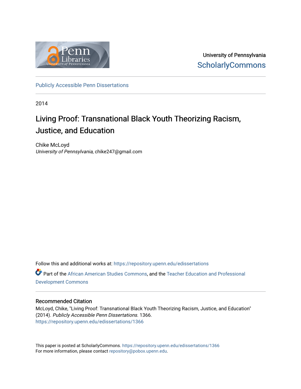 Transnational Black Youth Theorizing Racism, Justice, and Education