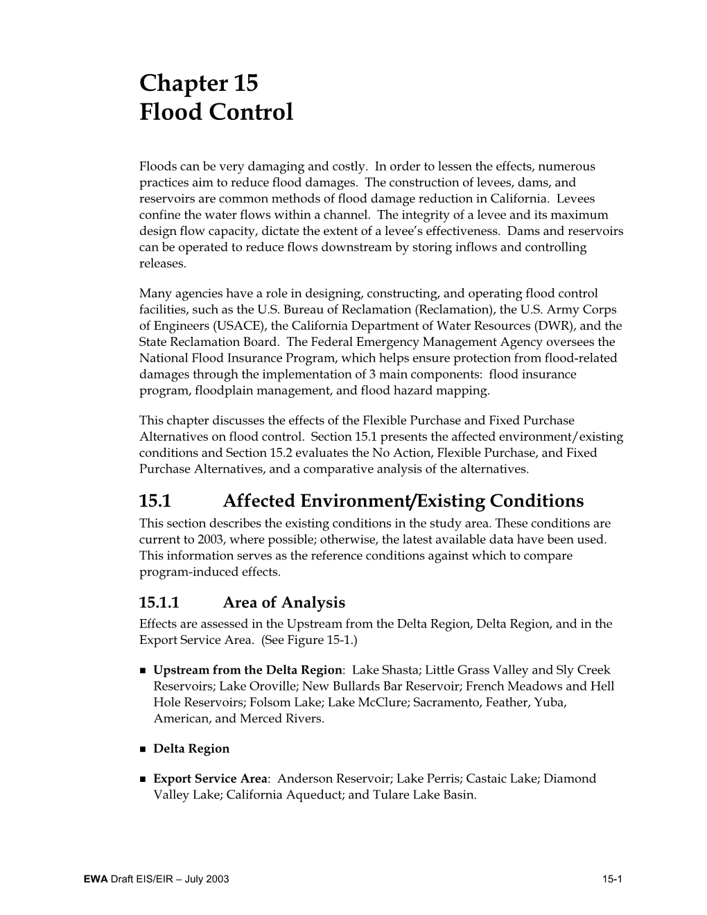 Chapter 15 Flood Control