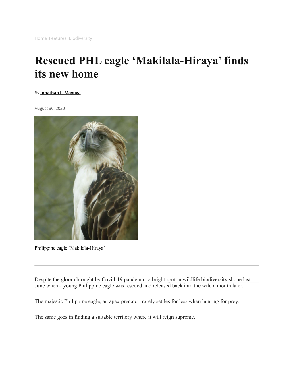 Makilala-Hiraya’ Finds Its New Home