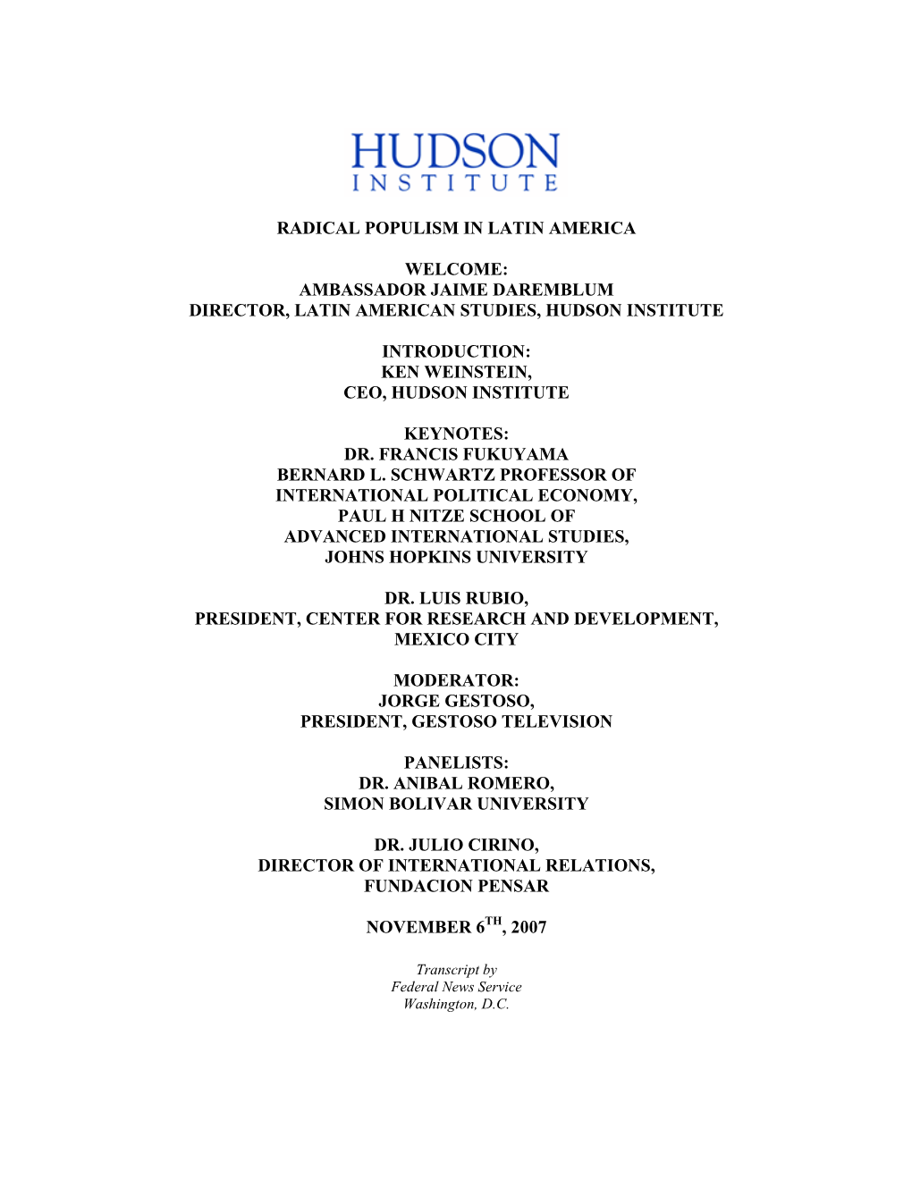 Hudson Institute