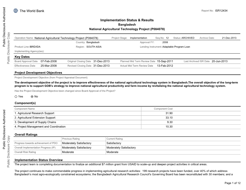 World Bank Document