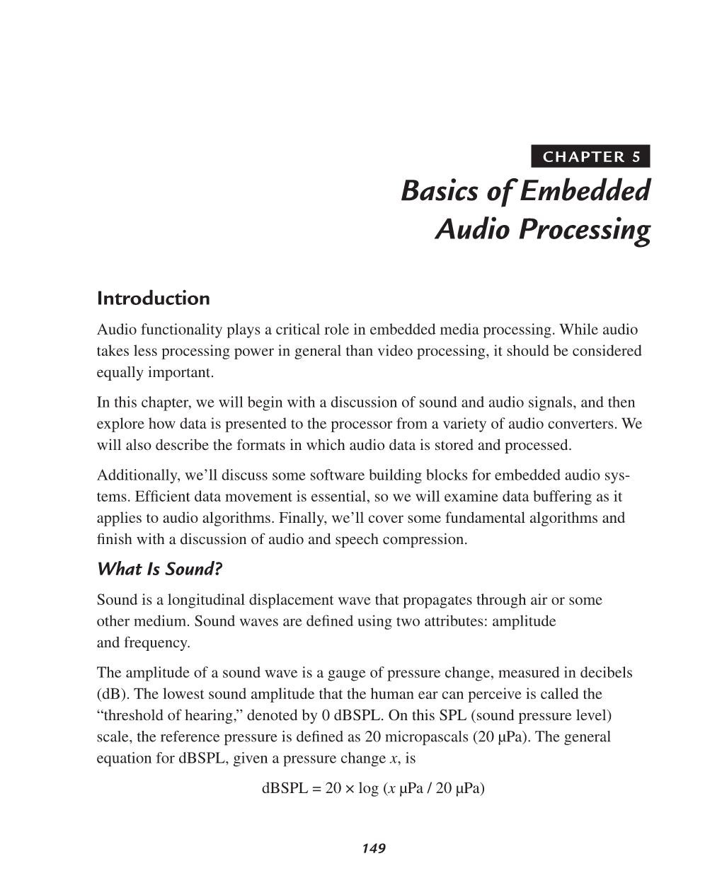 Basics of Embedded Audio Processing