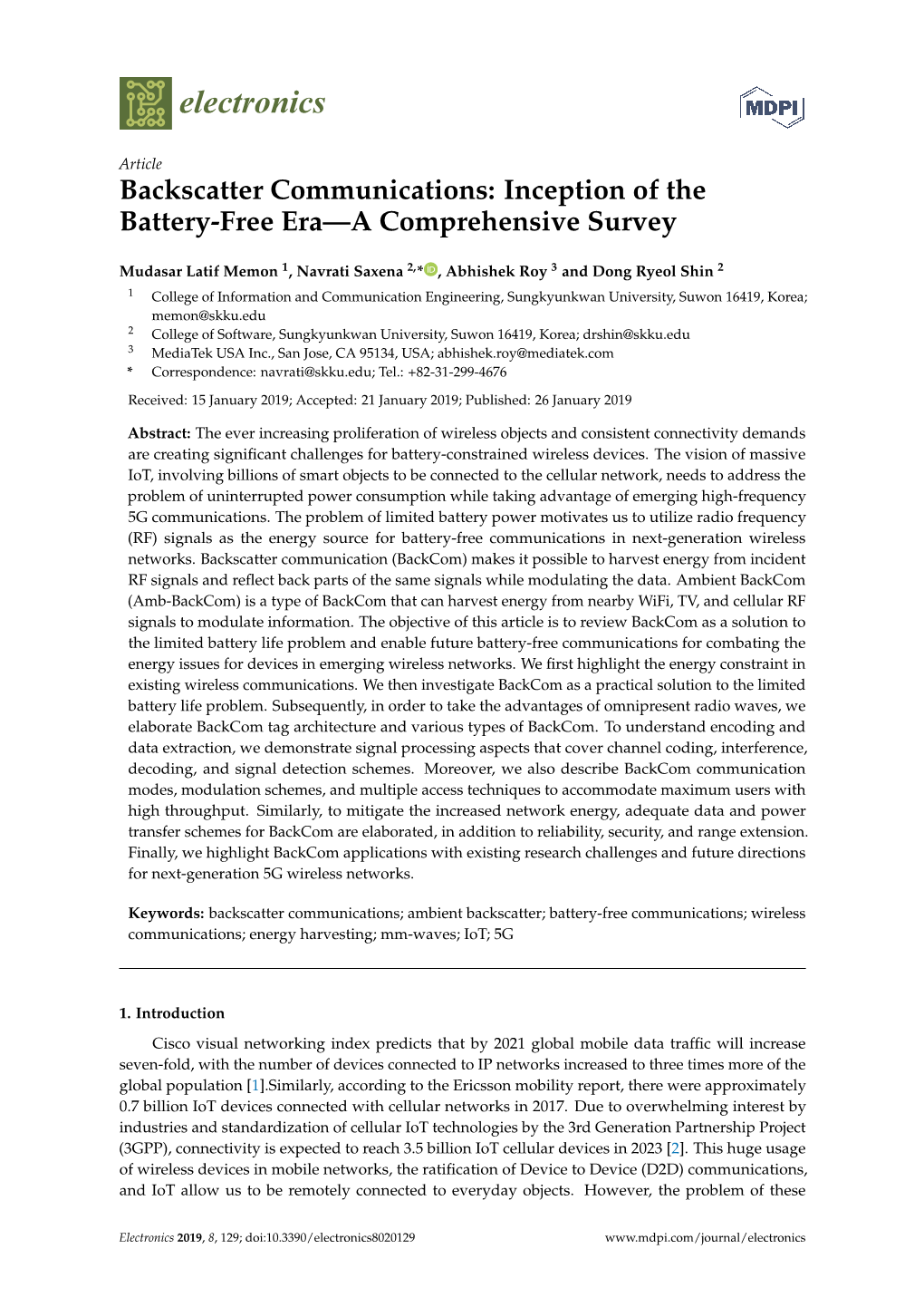 Backscatter Communications: Inception of the Battery-Free Era—A Comprehensive Survey