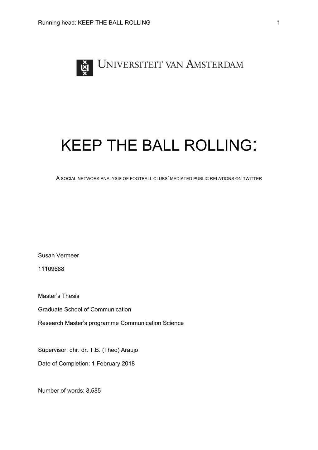 Keep the Ball Rolling