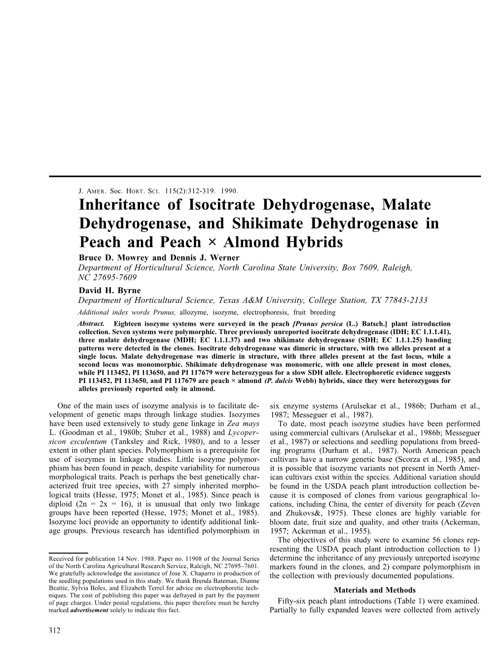 "Inheritance of Isocitrate Dehydrogenase, Malate