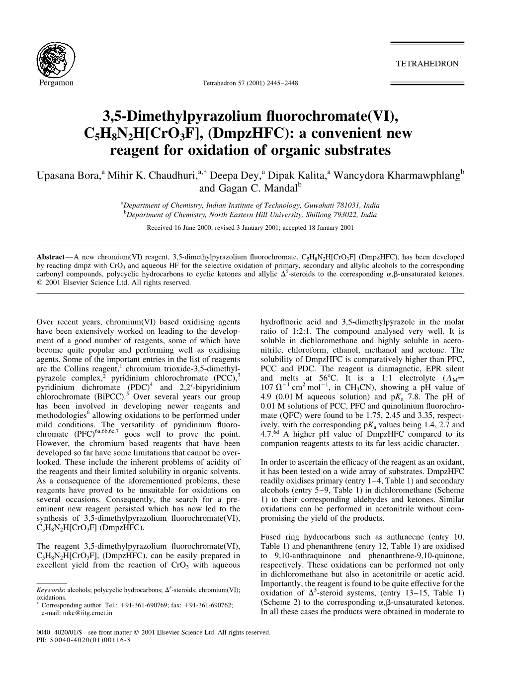 A Convenient New Reagent for Oxidation of Organic Substrates