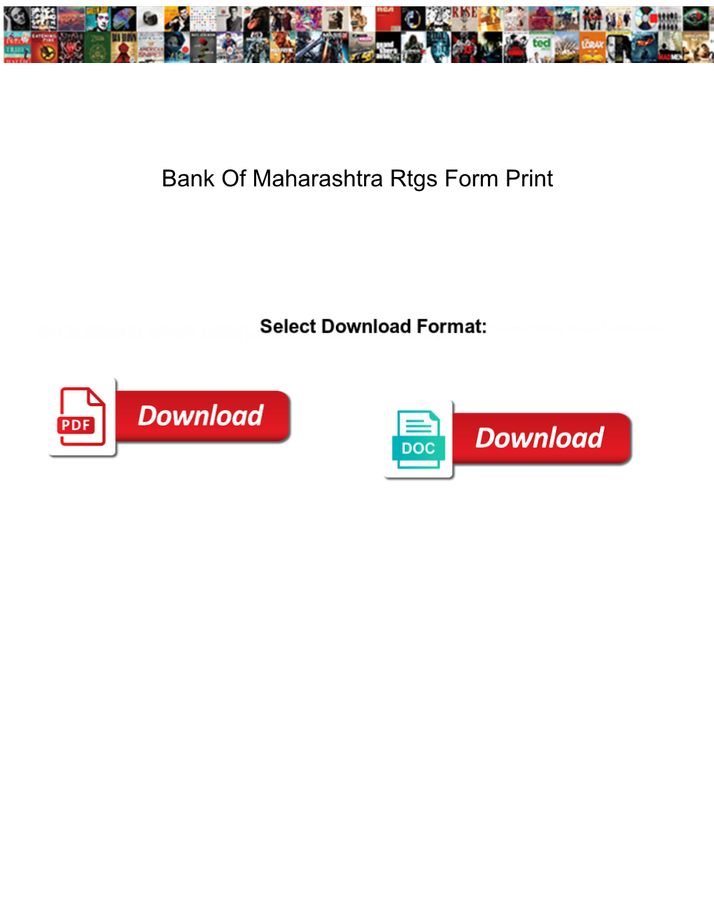 Bank of Maharashtra Rtgs Form Print