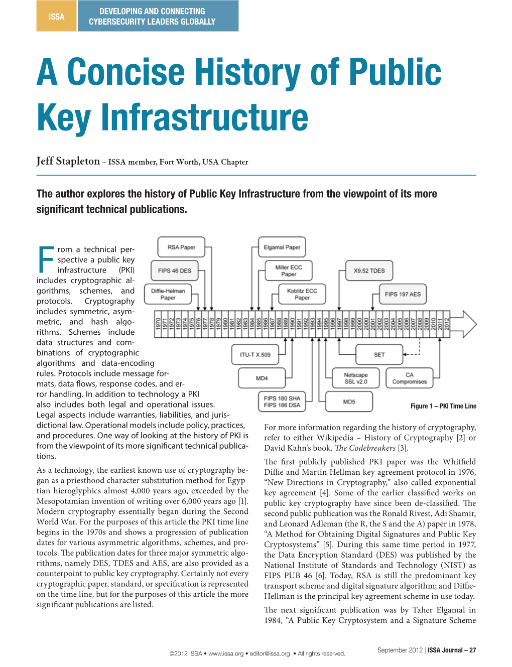 A Concise History of Public Key Infrastructure