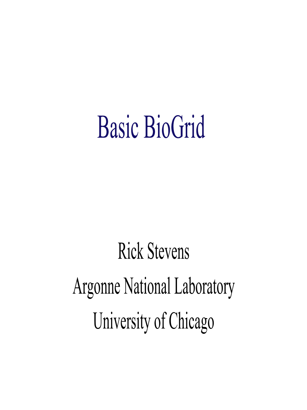 Basic Biogrid