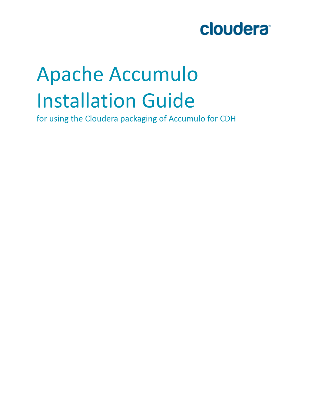 Apache-Accumulo-Installation-Guide