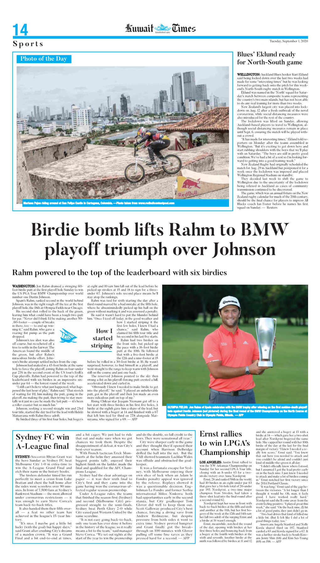 Birdie Bomb Lifts Rahm to BMW Playoff Triumph Over Johnson