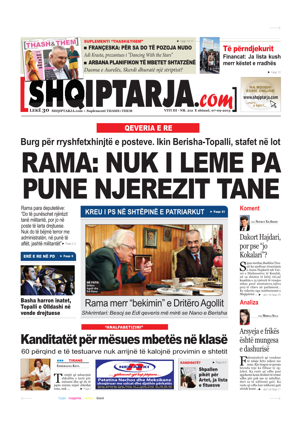 Rama: Nuk I Leme Pa Pune Njerezit Tane