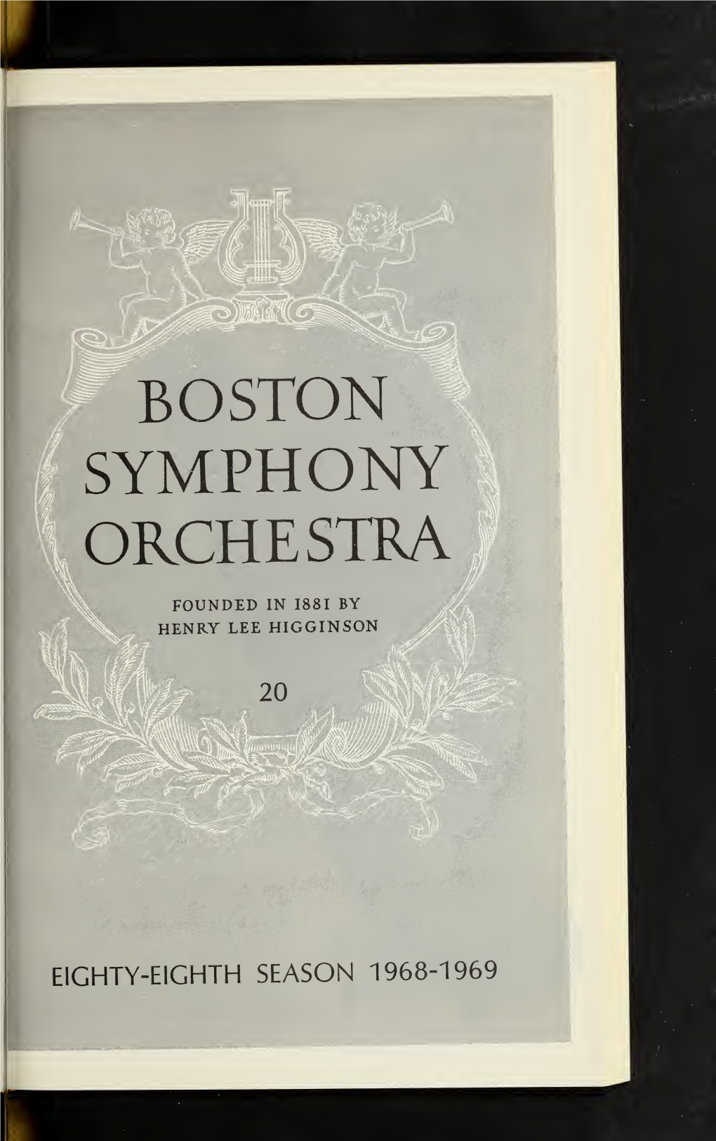 Boston Symphony Orchestra Concert Programs, Season 88, 1968-1969