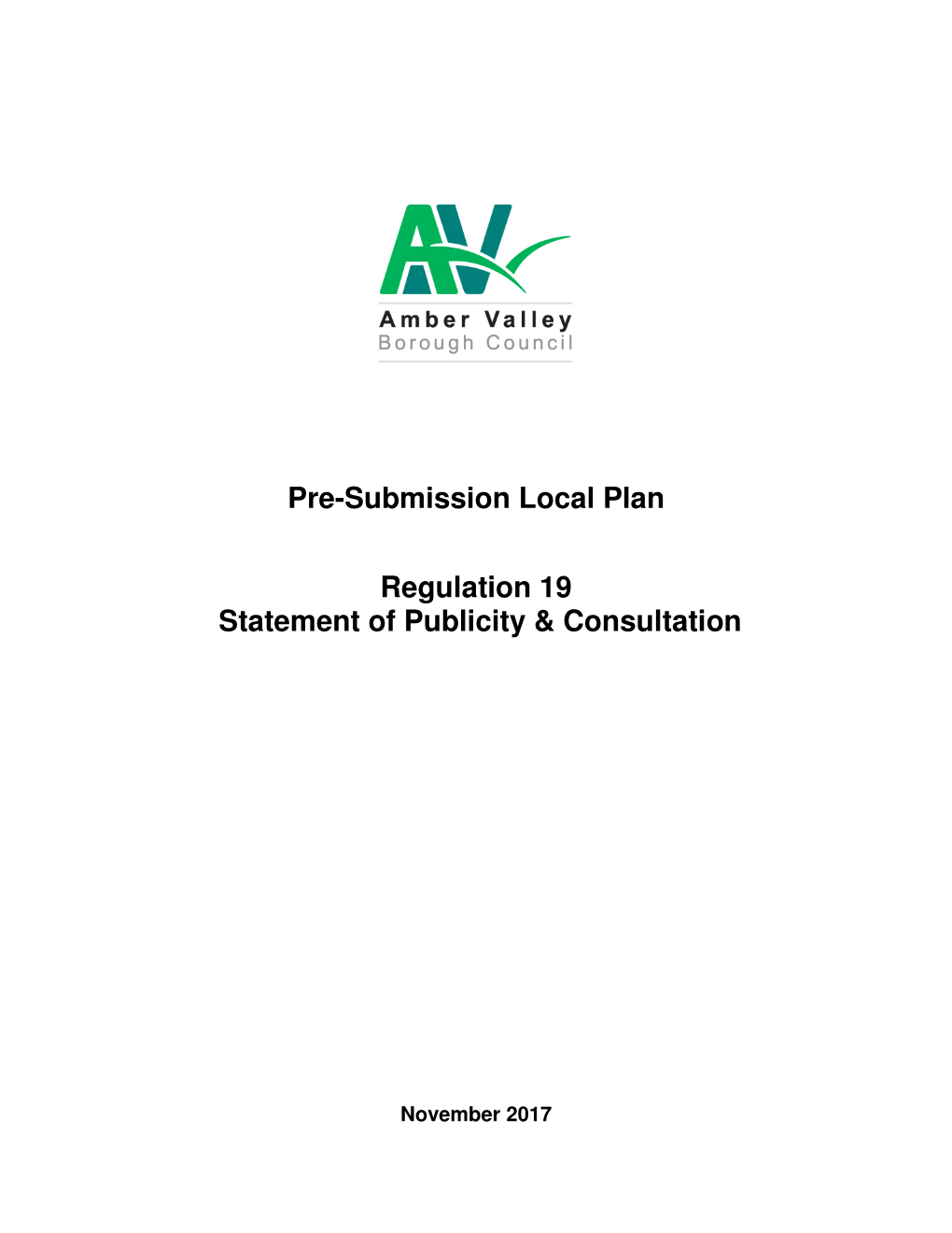 Regulation 19 Statement of Publicity and Consultation