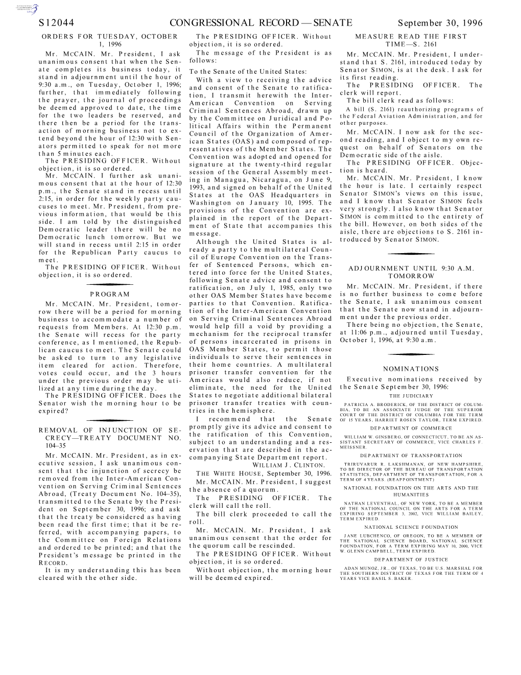 Congressional Record—Senate S12044