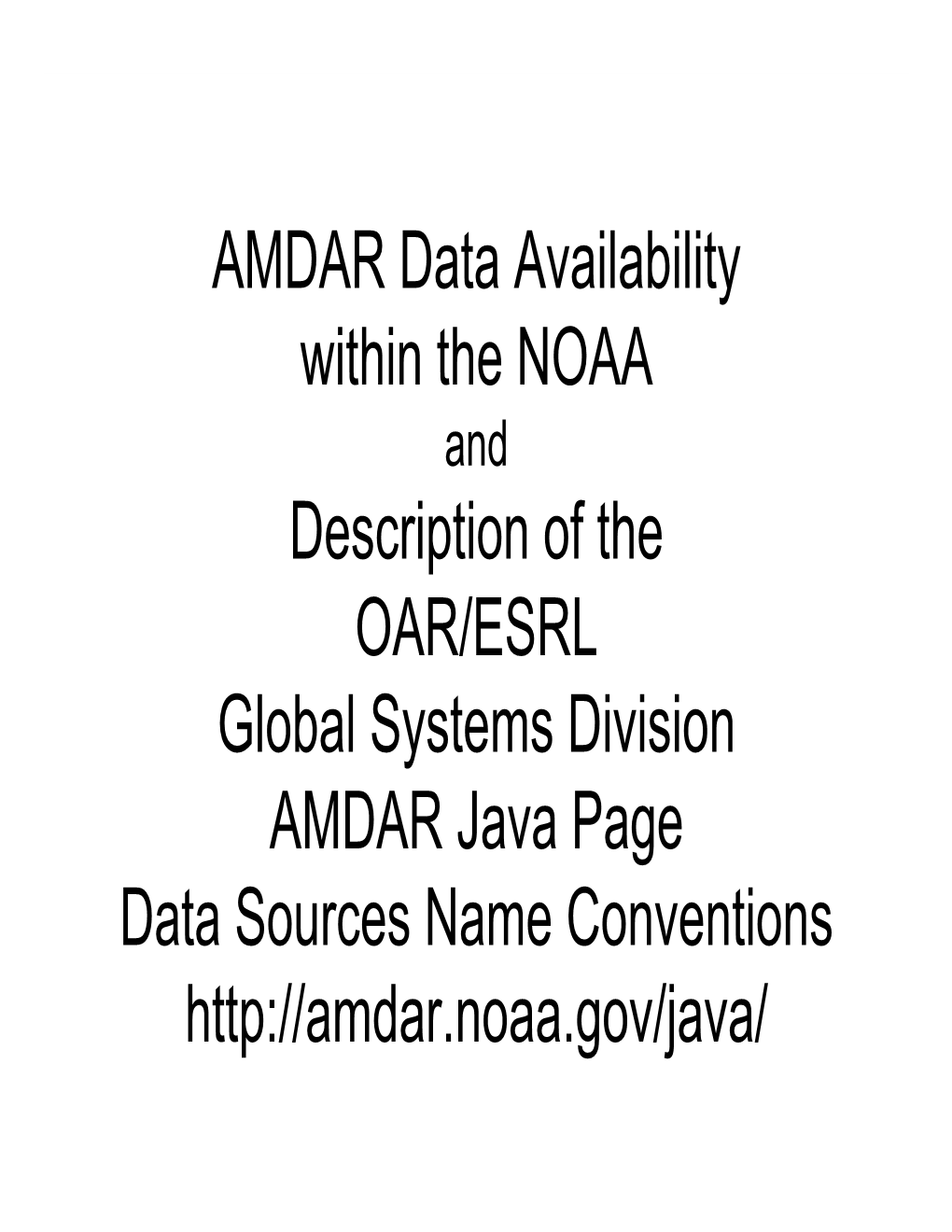 AMDAR Data Sources Explained