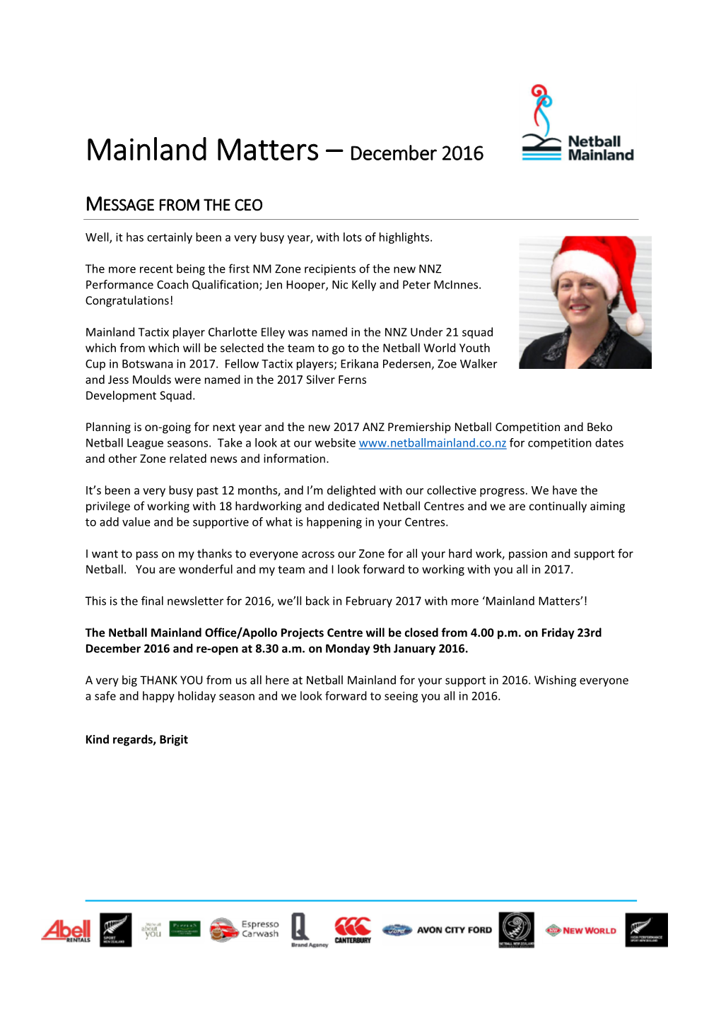 Mainland Matters – December 2016