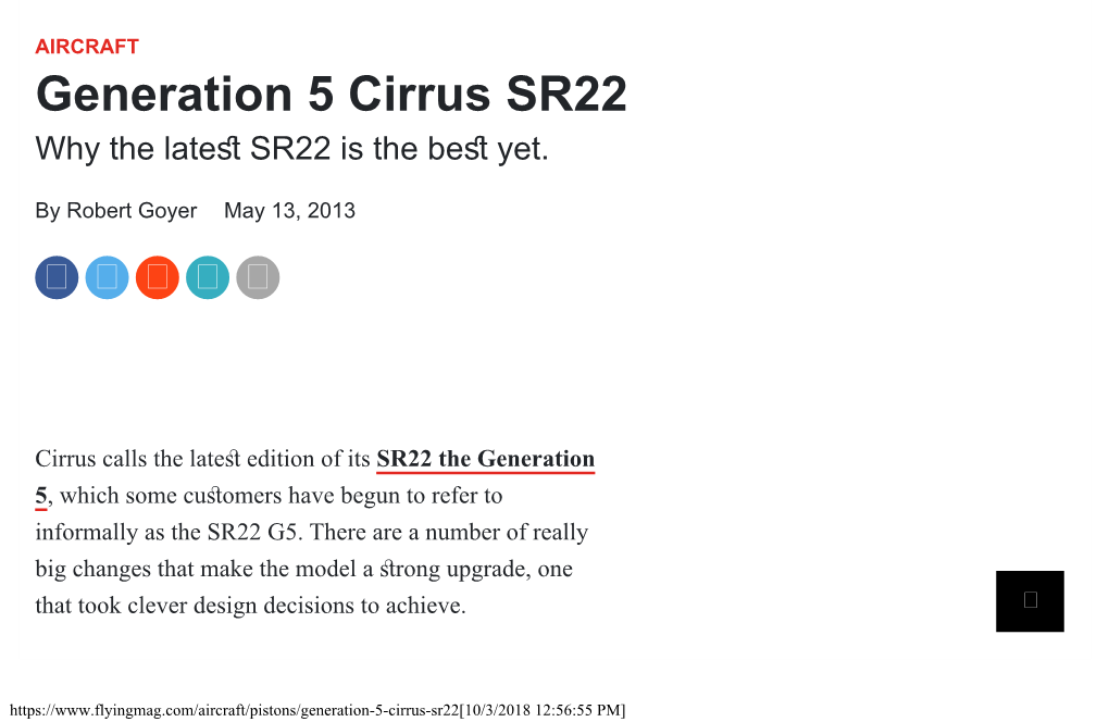 Generation 5 Cirrus SR22 | Flying Magazine 