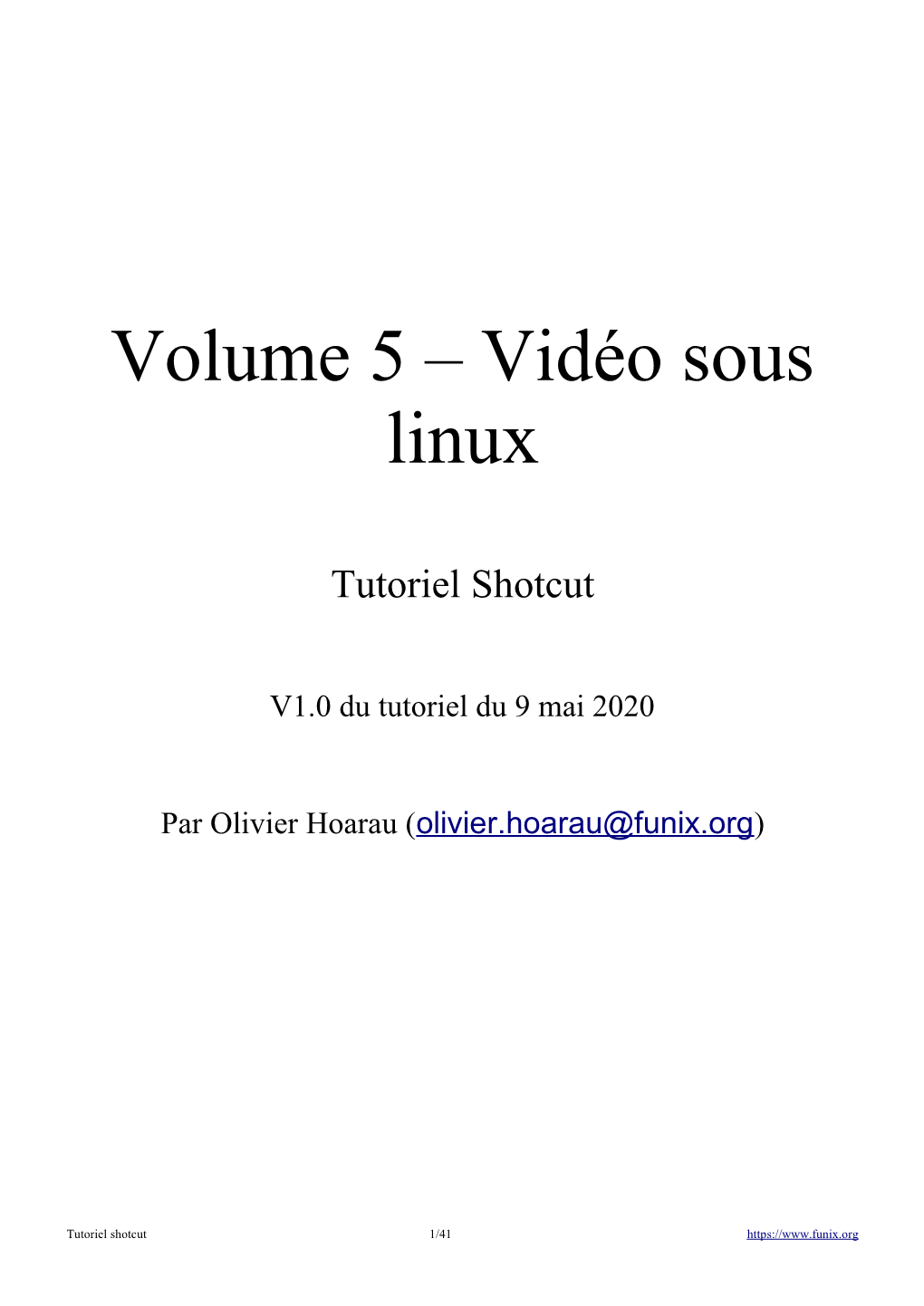 Vidéo Sous Linux