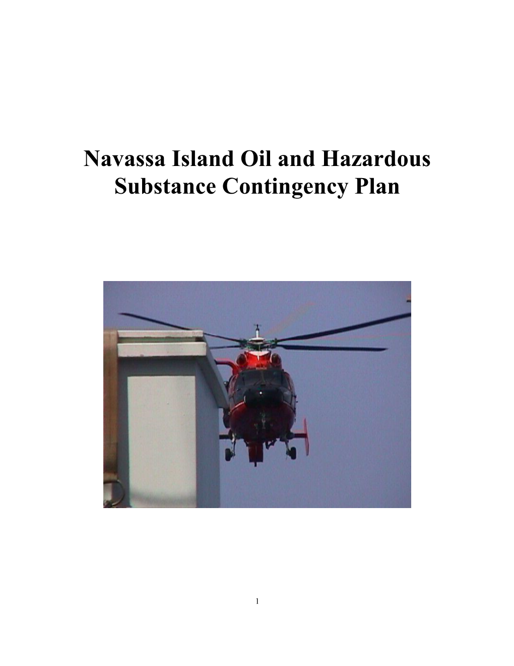 Navassa Island Oil and Hazardous Substance Contingency Plan