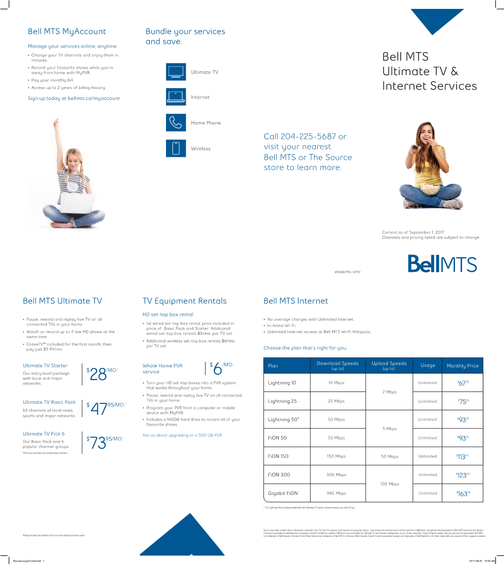 Bell MTS Ultimate TV & Internet Services