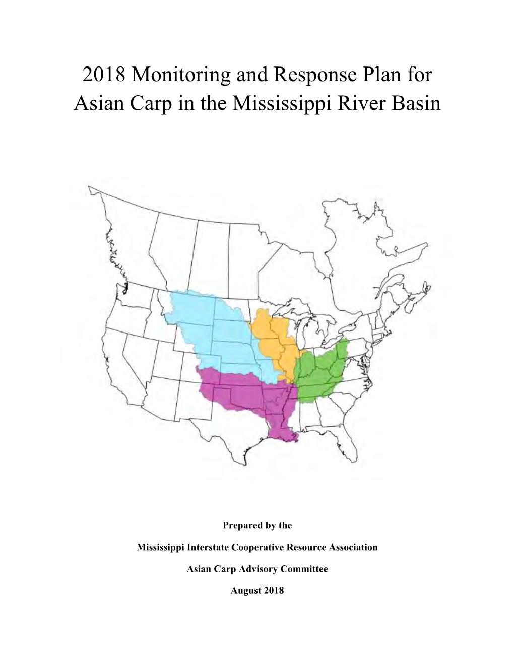 2018 Monitoring and Response Plan for Asian Carp in the Mississippi River Basin