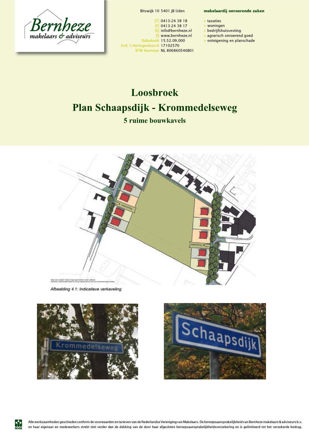 Loosbroek Plan Schaapsdijk - Krommedelseweg 5 Ruime Bouwkavels