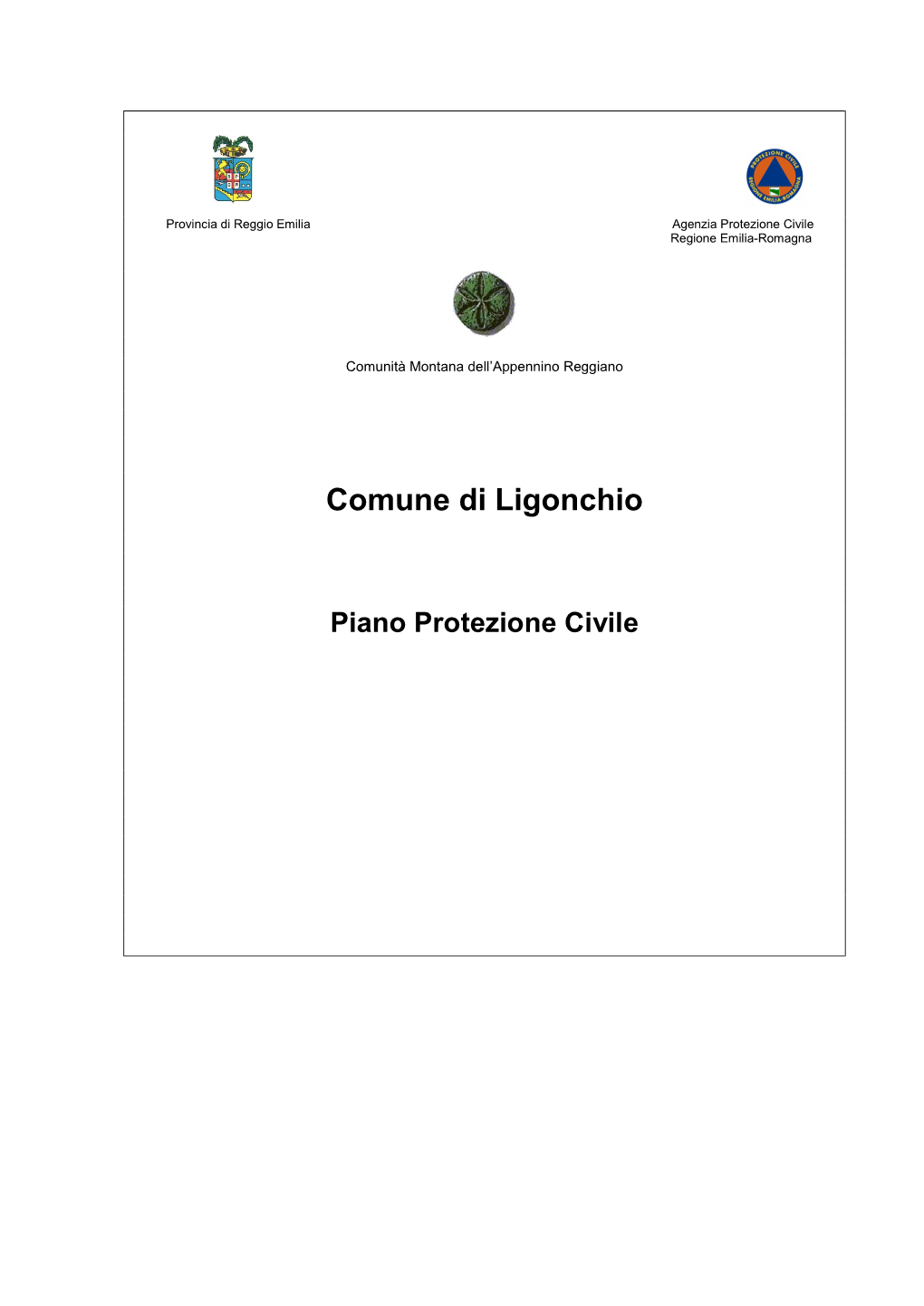 1 Piano Di Protezione Civile Ligonchio