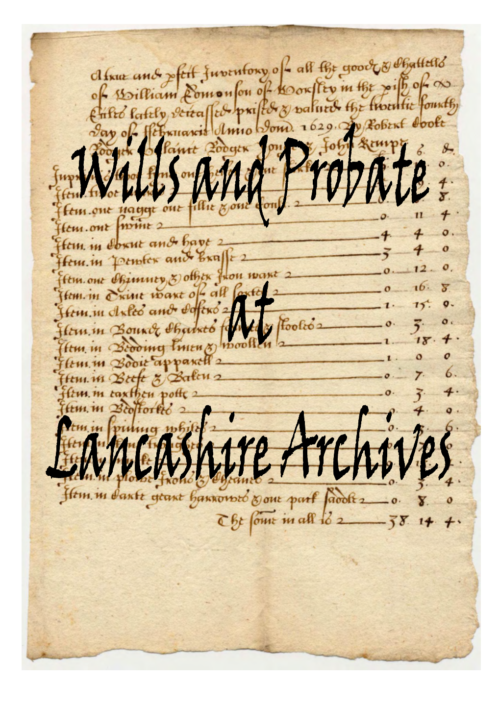 Wills and Probate at Lancashire Archives