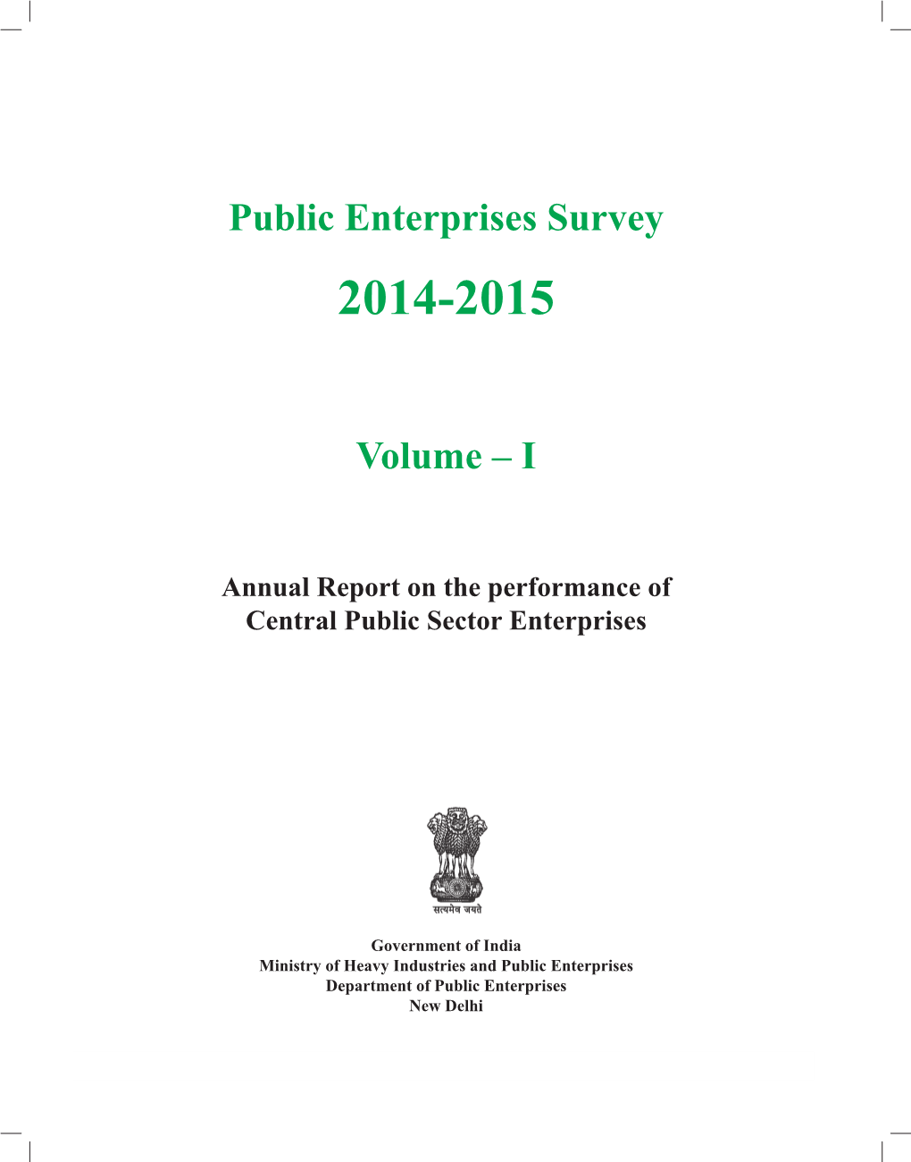 Public Enterprises Survey Volume