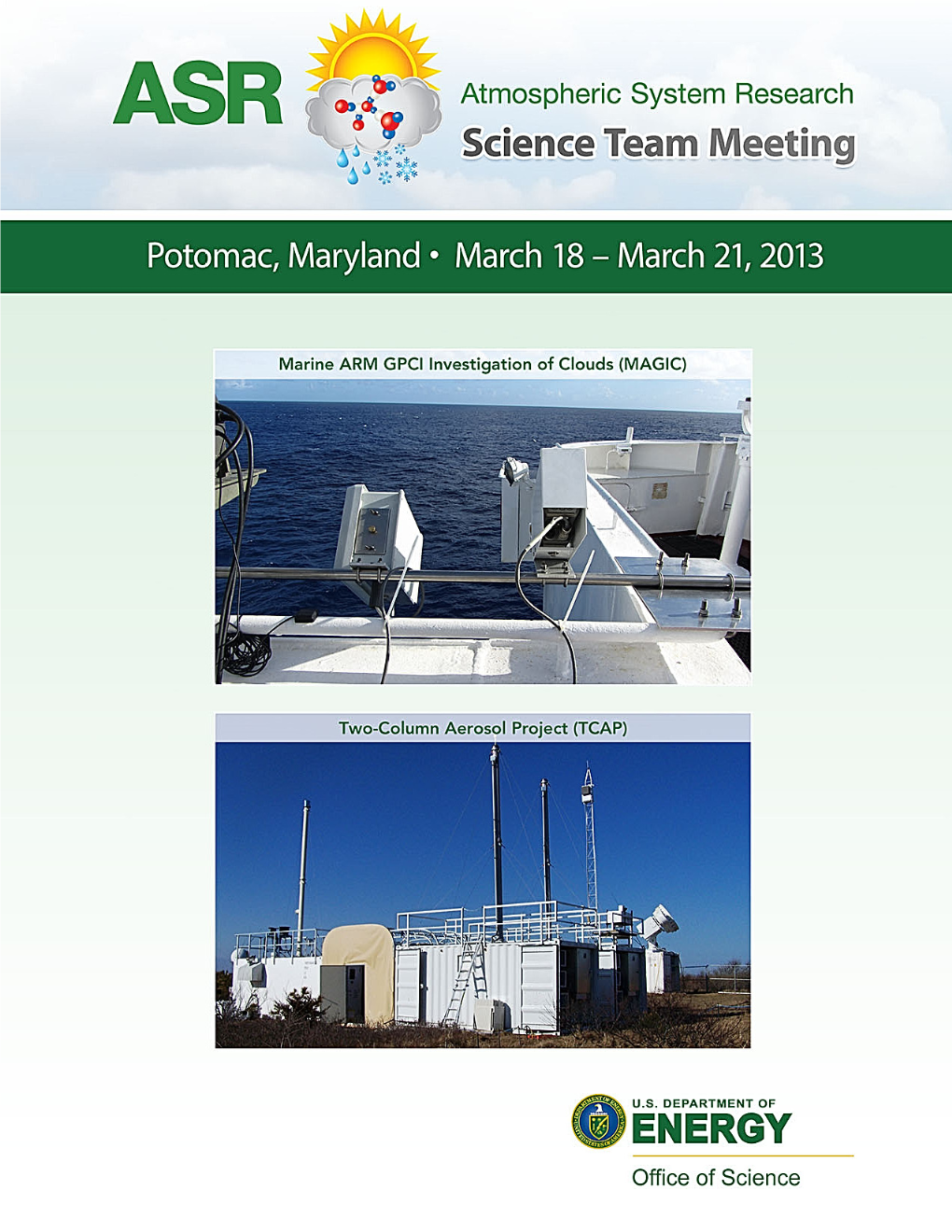 (ASR) Science Team Meeting March 18–21, 2013