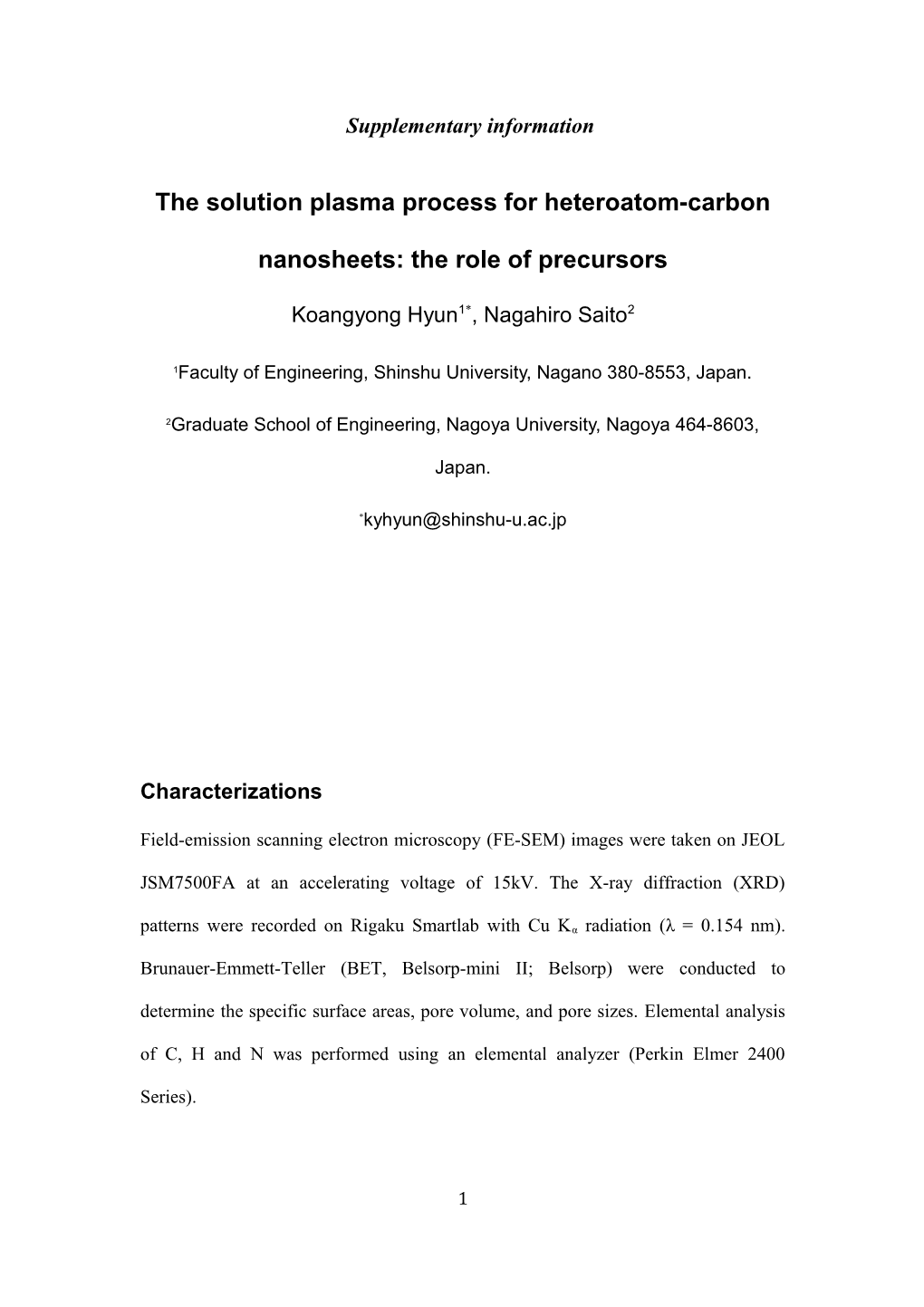 Solution Plasma Exfoliation of Graphene Sheets from Graphite Electrodes