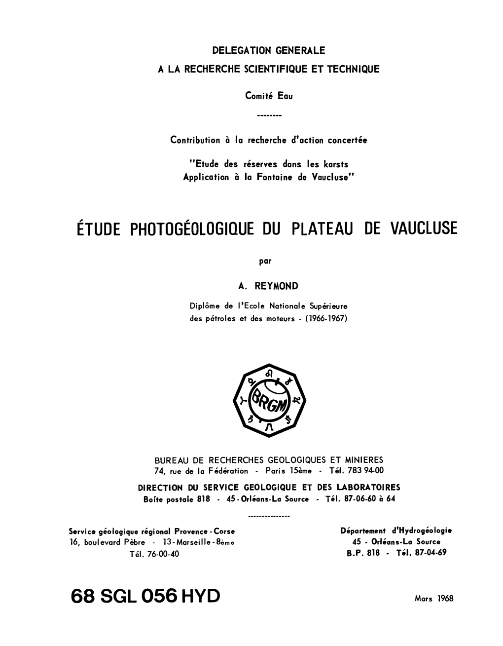 Étude Photogéologique Du Plateau De Vaucluse