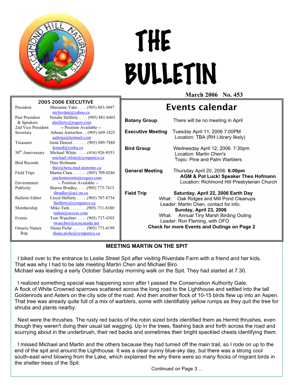 THE BULLETIN March 2006 No