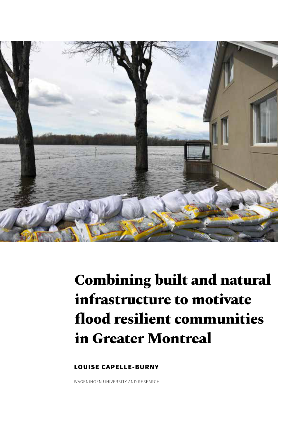 Combining Built and Natural Infrastructure to Motivate Flood Resilient Communities in Greater Montreal