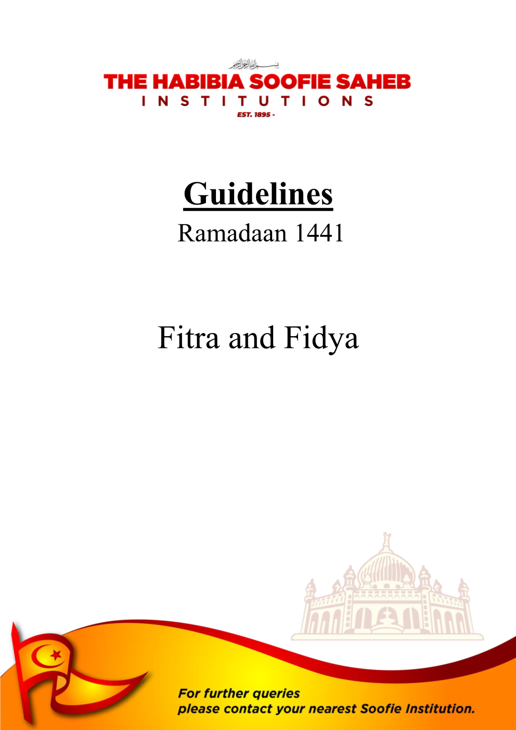 Guidelines Fitra and Fidya
