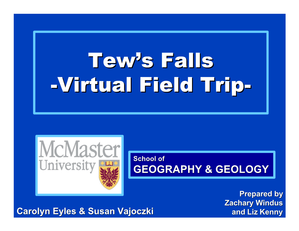 Tew's Falls -Virtual Field Trip