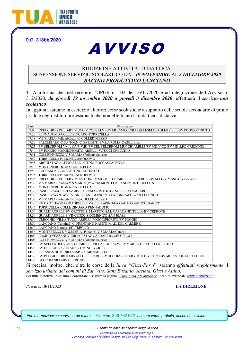 Avv 318Bb 2020 Riduzioneservizifase3 Lanciano