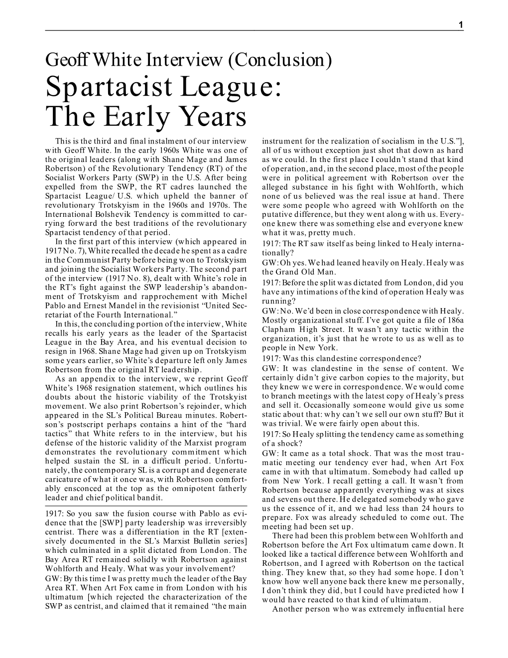 Spartacist League