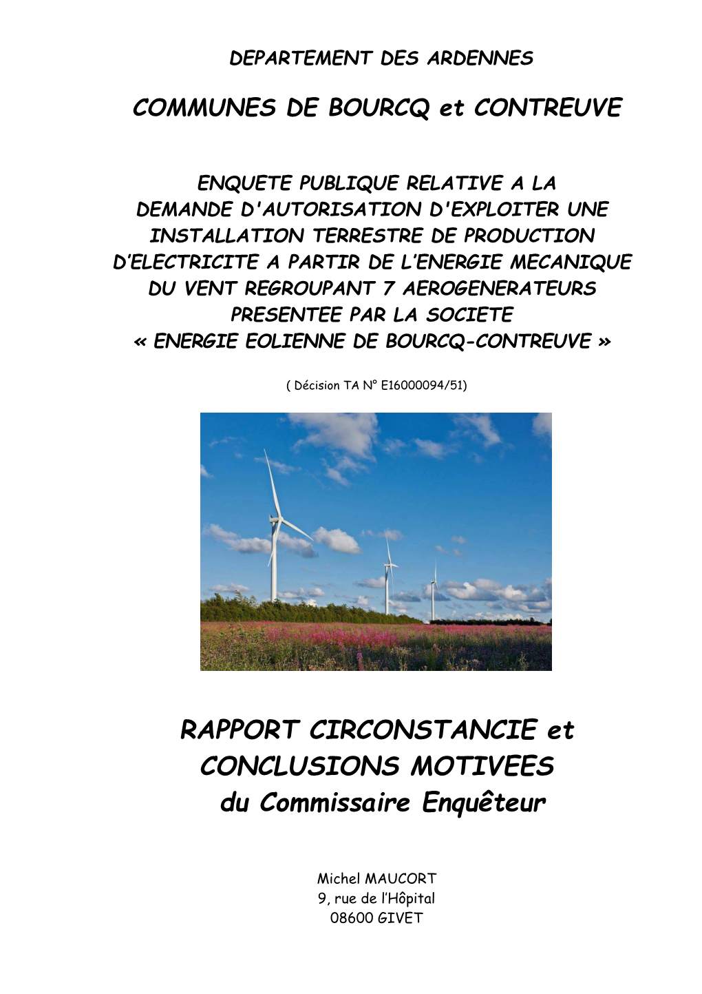 RAPPORT Bourcq-Contreuve