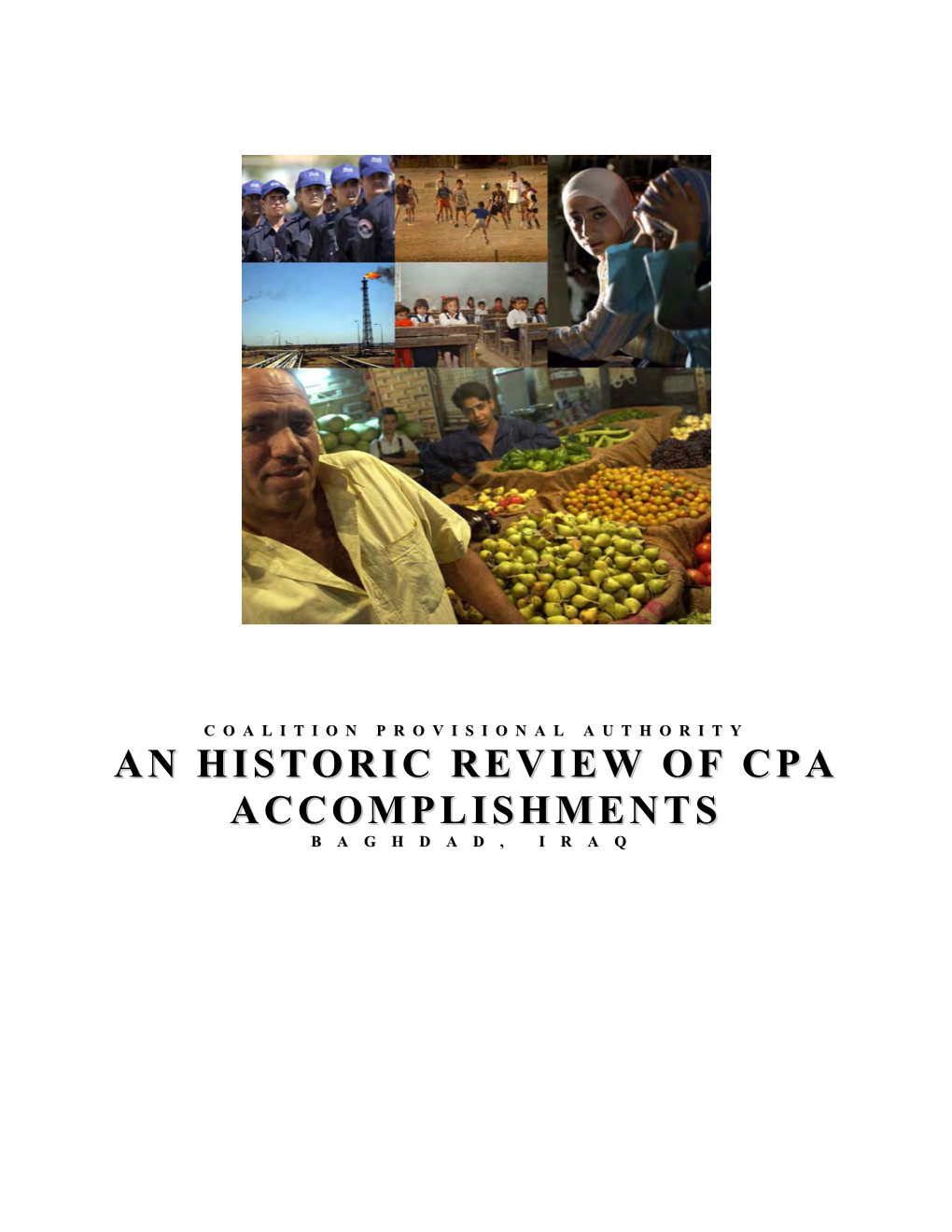 An Historic Review of Cpa Accomplishments