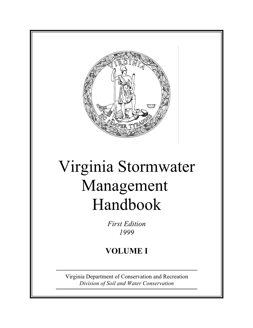 DCR 1999. Virginia Stormwater Management Handbook.Pdf
