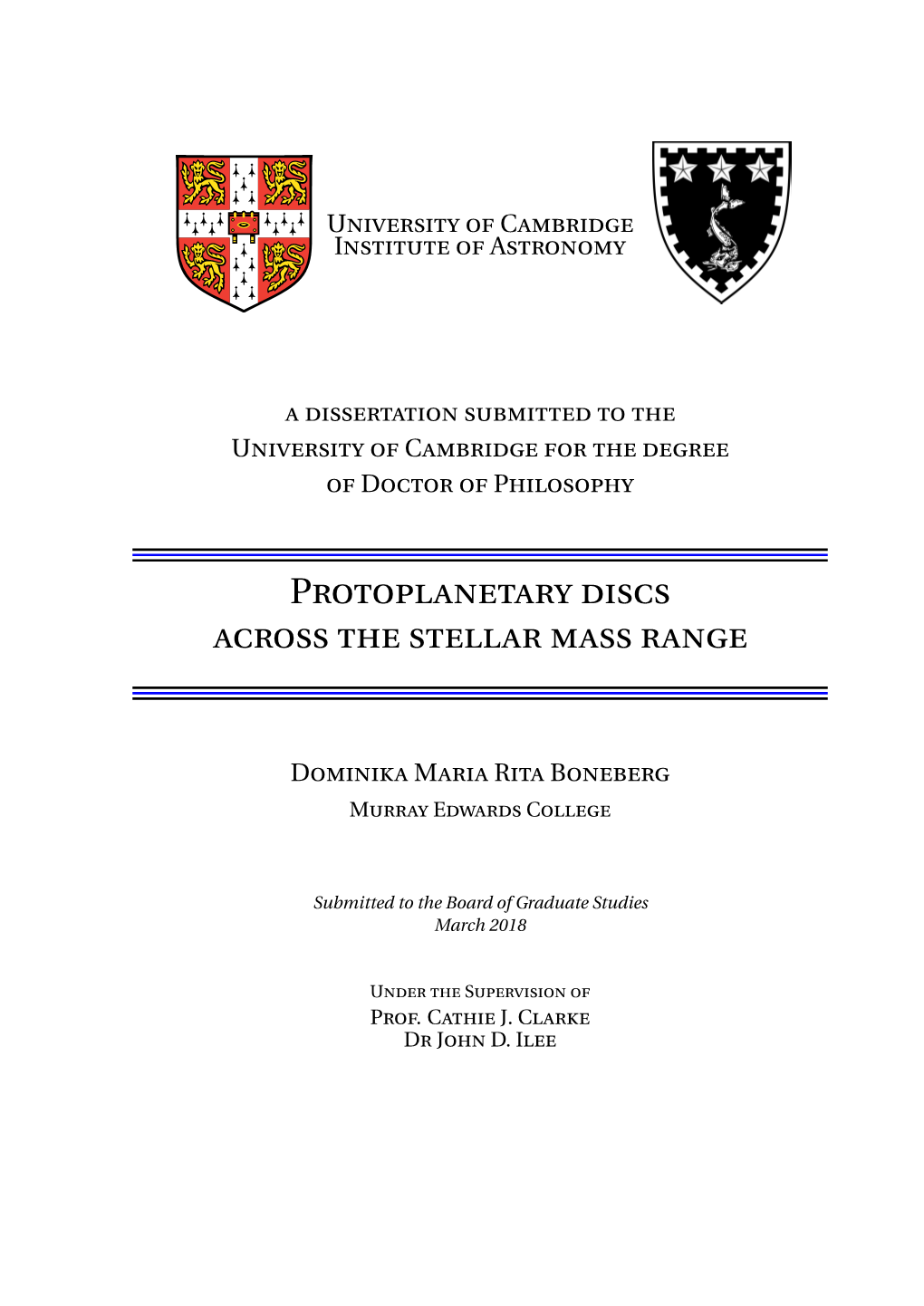 Thesis, I Discuss Two Studies Concerned with Modelling Protoplanetary Discs Around Stars from Diﬀerent Ends of the Stellar Mass Range