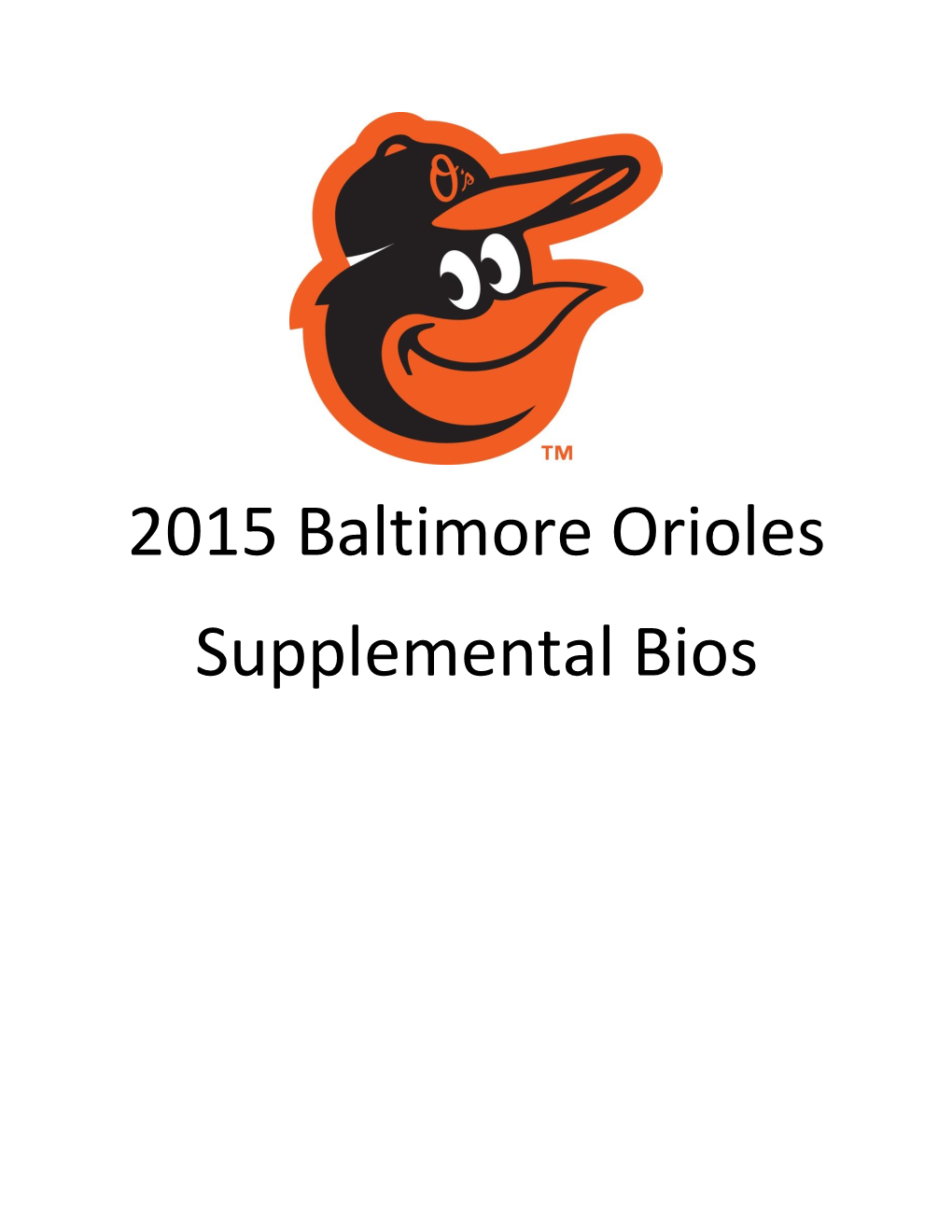 2015 Baltimore Orioles Supplemental Bios GERARDO PARRA OUTFIELDER