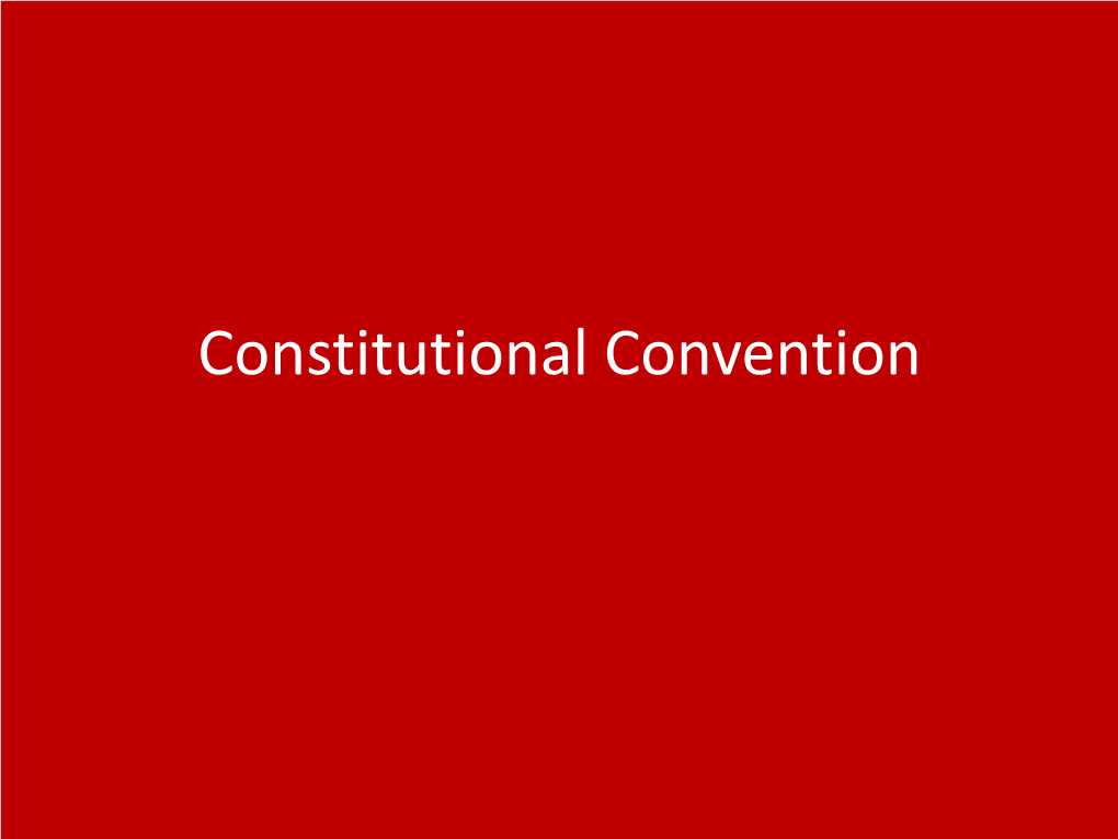 Constitutional Convention Section 1 Review